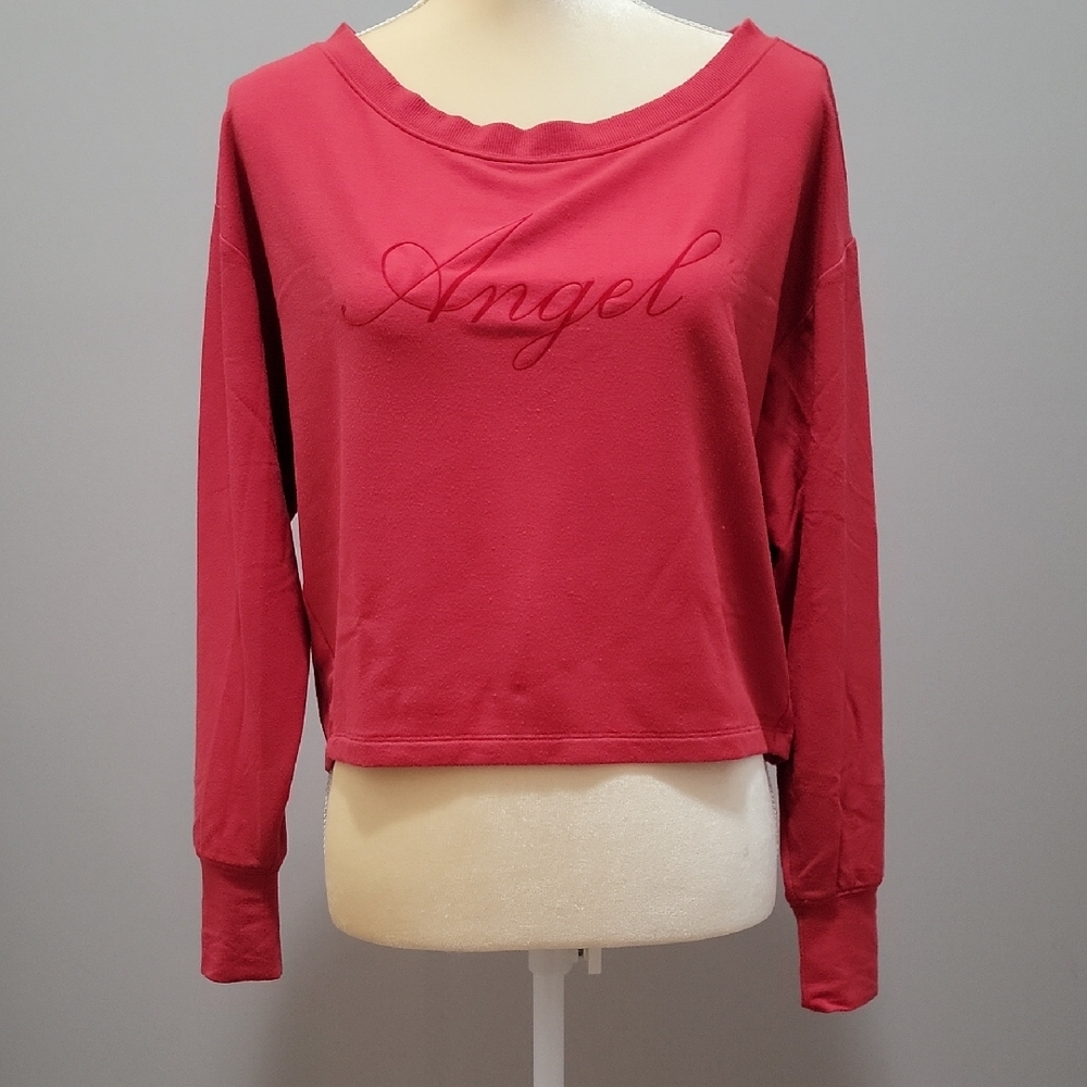 Victoria's Secret Red Angel Script Sweatshirt Sz.XS